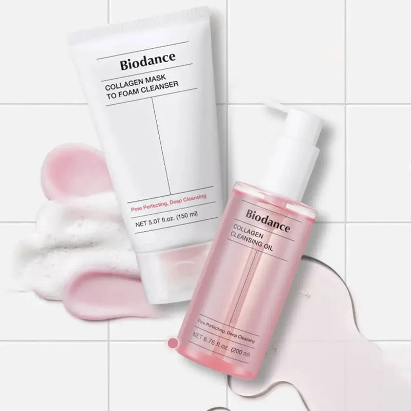 New  Facial Cleansing Products Collagen Makeup Remover Oil 200Ml Repairing Facial Cleanser 150Ml Gentle Clean Refreshing